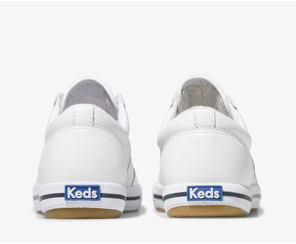 Keds Sneakers White - Courty Leather - Womens HOJTWP-083